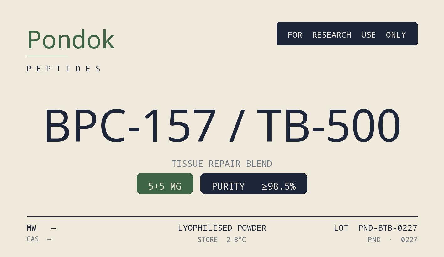BPC-157 / TB-500 Mix - Pondok Peptides label