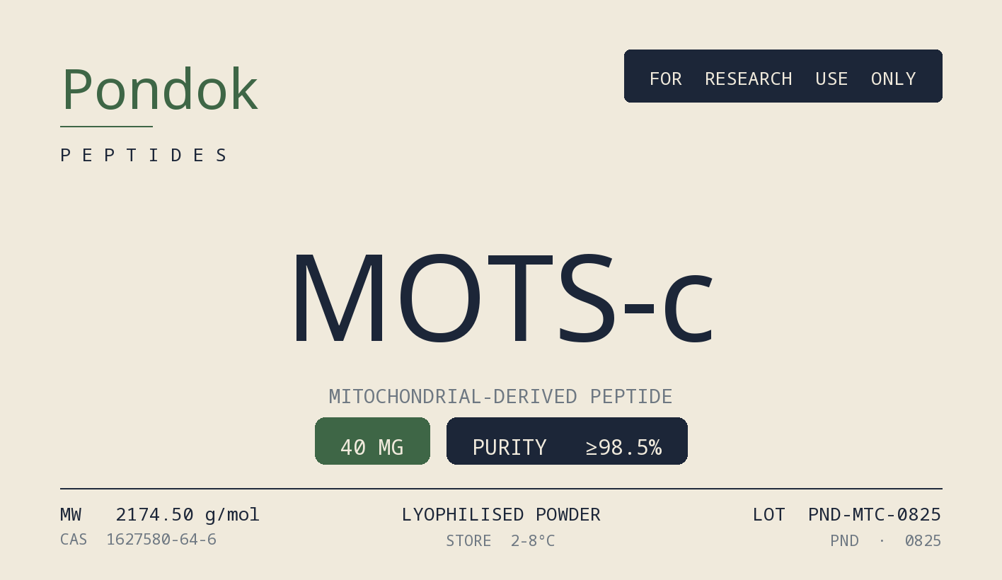 MOTS-c - Pondok Peptides label